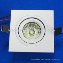 Dimmable 3 ans de garantie carré cob led downlight